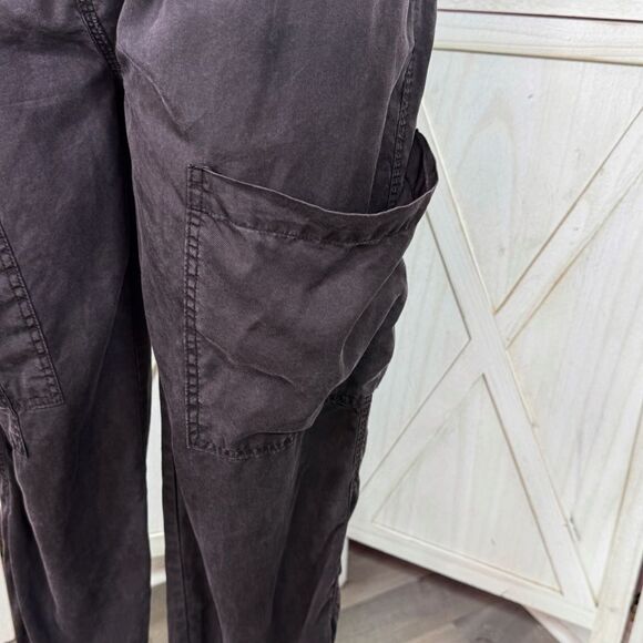 Hunter & Brown Slouchy Leg Pockets Pull On Trouser Pants Black XL - Picture 3 of 16